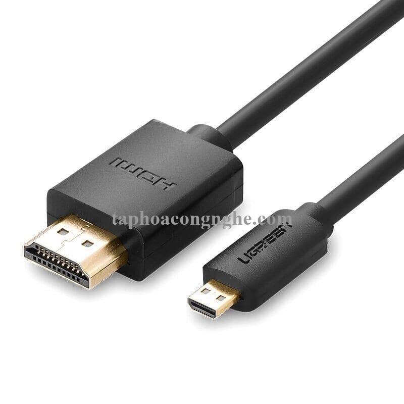 Ugreen 30104 3M màu Đen Cáp chuyển đổi Micro HDMI sang HDMI thuần đồng HD127 30030104